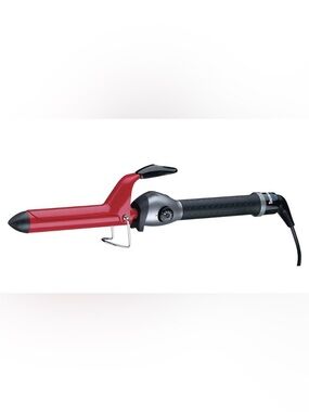 Red and Black Babyliss Pro Ceramic Curling Iron with Adjustable Dial